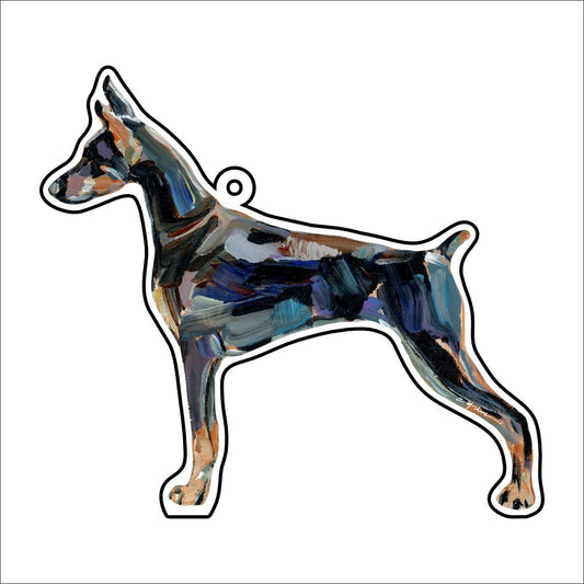 CMS-1123-C10 Doberman Bag Charm | 0.125Acrylic Bag Charm | Case of 10