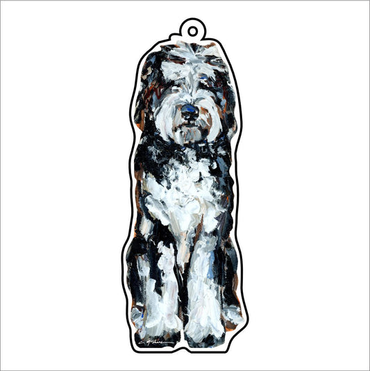 CMS-1124-C10 Doodle Black and White Bag Charm | 0.125Acrylic Bag Charm | Case of 10