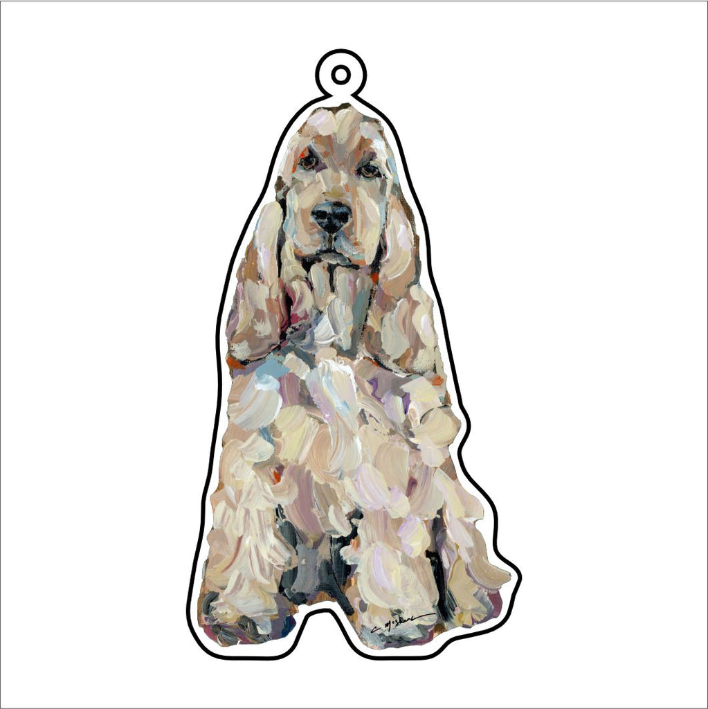 CMS-1127-C10 English Cocker Light Bag Charm | 0.125Acrylic Bag Charm | Case of 10