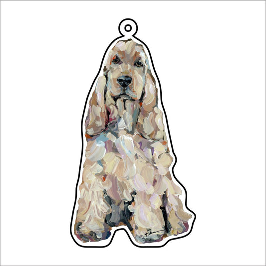 CMS-1127-C10 English Cocker Light Bag Charm | 0.125Acrylic Bag Charm | Case of 10