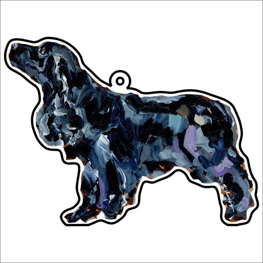 CMS-1128-C10 English Cocker Spaniel (Black) Bag Charm | 0.125Acrylic Bag Charm | Case of 10