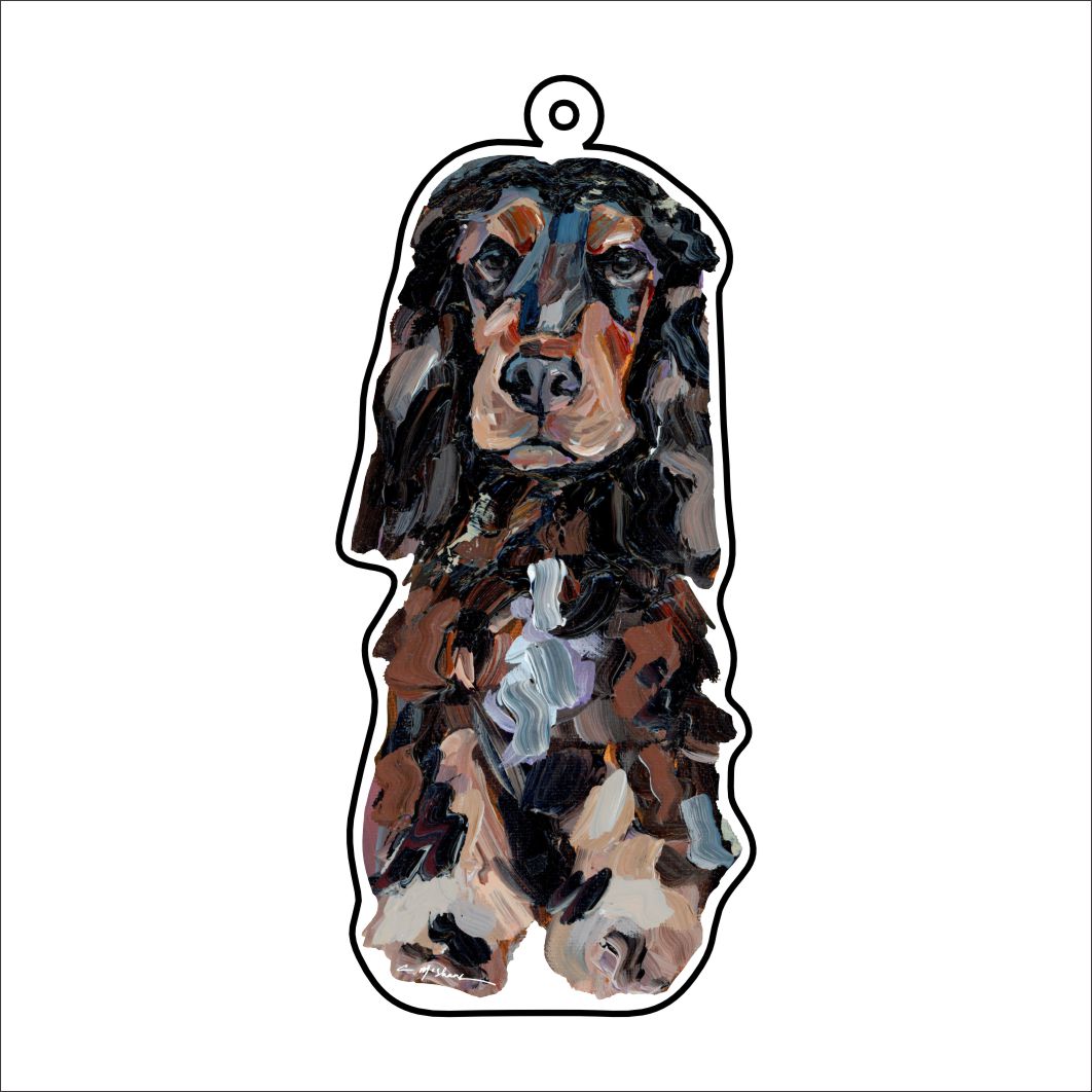 CMS-1130-C10 English Cocker Spaniel Black & Tan Bag Charm | 0.125Acrylic Bag Charm | Case of 10