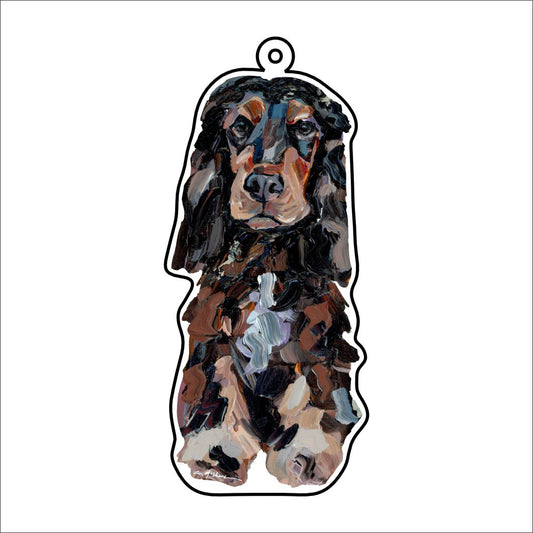 CMS-1130-C10 English Cocker Spaniel Black & Tan Bag Charm | 0.125Acrylic Bag Charm | Case of 10