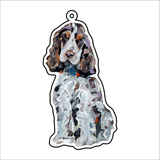 CMS-1131-C10 English Cocker Spaniel Tri Bag Charm | 0.125Acrylic Bag Charm | Case of 10