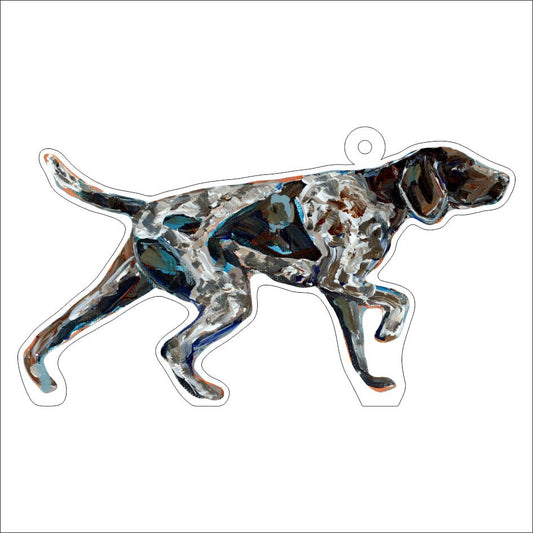 CMS-1142-C10 German Shorthair Pointer Pointing Bag Charm | 0.125Acrylic Bag Charm | Case of 10
