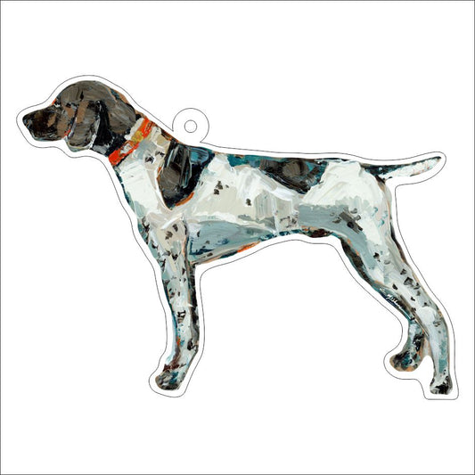CMS-1143-C10 German Shorthair Pointer Standing Bag Charm | 0.125Acrylic Bag Charm | Case of 10