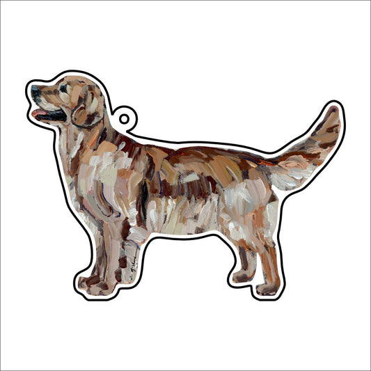 CMS-1145-C10 Golden Retriever Dark Bag Charm | 0.125Acrylic Bag Charm | Case of 10