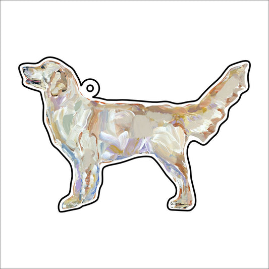 CMS-1146-C10 Golden Retriever Light Bag Charm | 0.125Acrylic Bag Charm | Case of 10