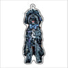 CMS-1149-C10 Goldenoodle Black With Blue Bow Bag Charm | 0.125Acrylic Bag Charm | Case of 10