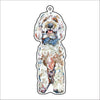 CMS-1151-C10 Goldendoodle Blue Bow Bag Charm | 0.125Acrylic Bag Charm | Case of 10