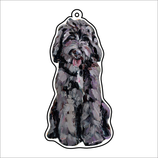 CMS-1152-C10 Goldendoodle Chocolate Bag Charm | 0.125Acrylic Bag Charm | Case of 10