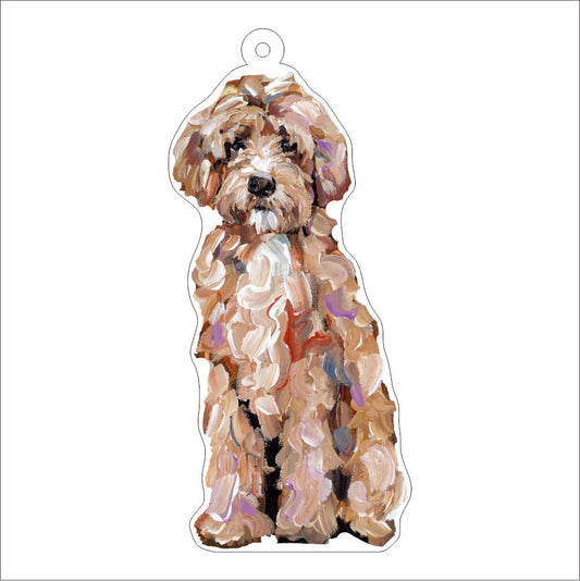 CMS-1153-C10 Goldendoodle Classic Bag Charm | 0.125Acrylic Bag Charm | Case of 10