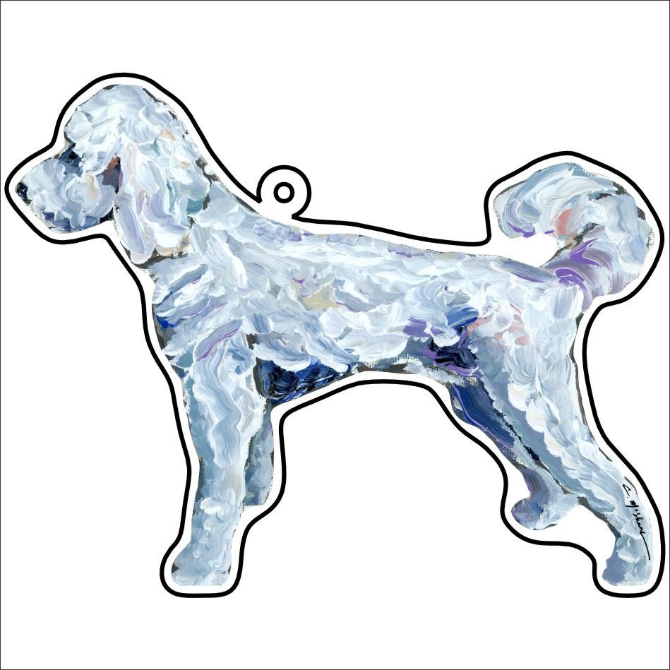 CMS-1156-C10 Goldendoodle White Bag Charm | 0.125Acrylic Bag Charm | Case of 10