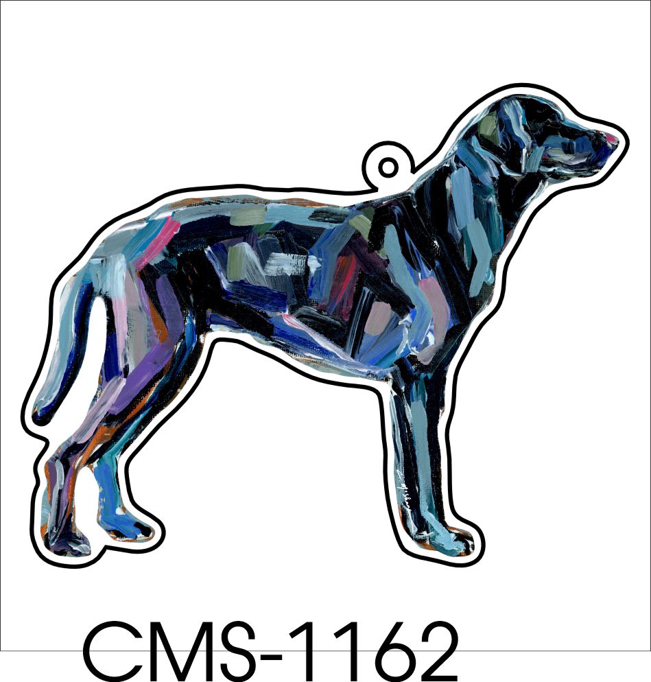 CMS-1162-C10 Lab Black Bag Charm | 0.125Acrylic Bag Charm | Case of 10
