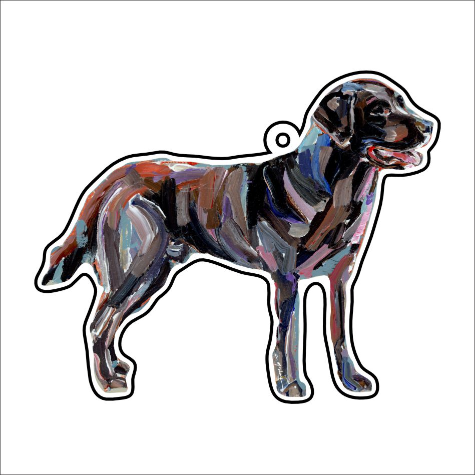 CMS-1163-C10 Lab Chocolate Bag Charm | 0.125Acrylic Bag Charm | Case of 10