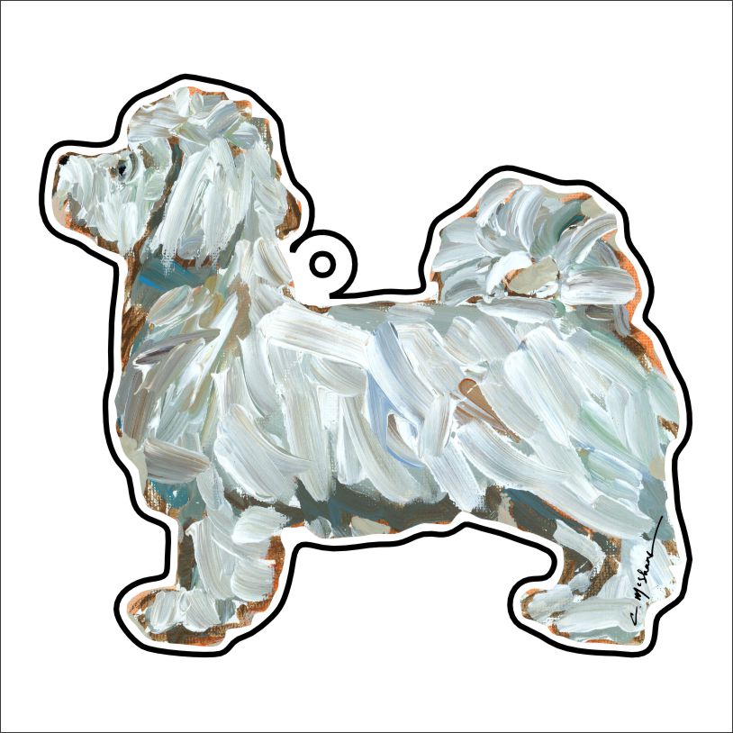 CMS-1168-C10 Maltese Short Hair Bag Charm | 0.125Acrylic Bag Charm | Case of 10