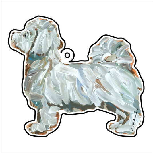 CMS-1168-C10 Maltese Short Hair Bag Charm | 0.125Acrylic Bag Charm | Case of 10