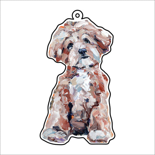 CMS-1169-C10 Maltipoo Apricot Bag Charm | 0.125Acrylic Bag Charm | Case of 10