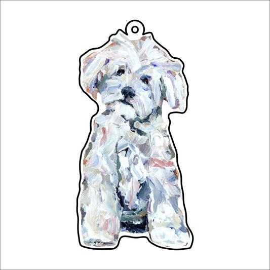 CMS-1170-C10 Maltipoo White Bag Charm | 0.125Acrylic Bag Charm | Case of 10