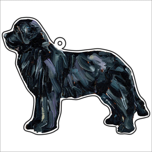 CMS-1171-C10 Newfoundland Black Bag Charm | 0.125Acrylic Bag Charm | Case of 10