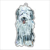 CMS-1172-C10 Old English Sheepdog Gray & White Bag Charm | 0.125Acrylic Bag Charm | Case of 10