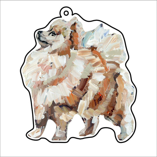 CMS-1175-C10 Pomeranian Apricot Bag Charm | 0.125Acrylic Bag Charm | Case of 10