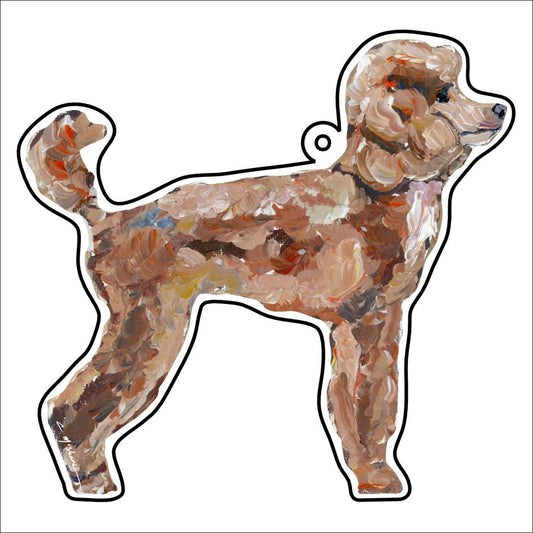 CMS-1177-C10 Poodle Apricot Bag Charm | 0.125Acrylic Bag Charm | Case of 10