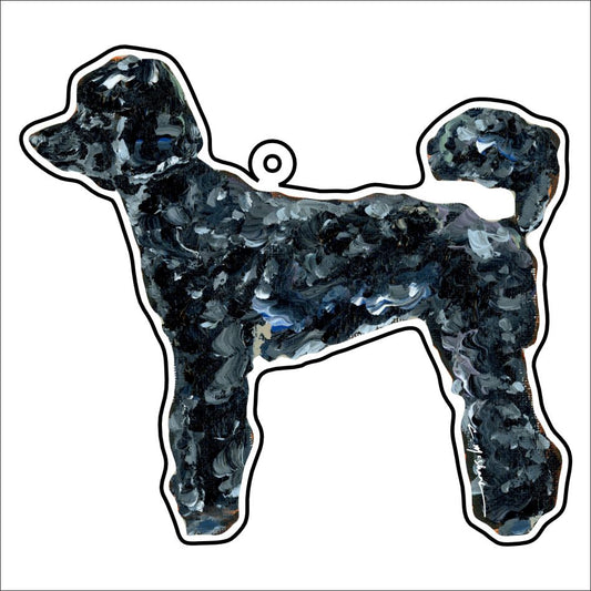 CMS-1178-C10 Poodle Black Bag Charm | 0.125Acrylic Bag Charm | Case of 10