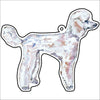 CMS-1179-C10 Poodle White Bag Charm | 0.125Acrylic Bag Charm | Case of 10