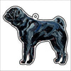 CMS-1180-C10 Pug black Bag Charm | 0.125Acrylic Bag Charm | Case of 10