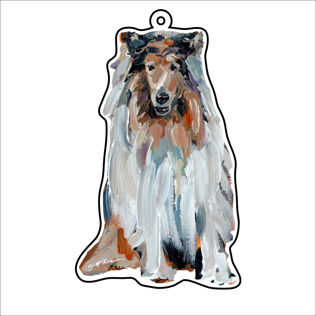 CMS-1184-C10 Rough Collie Bag Charm | 0.125Acrylic Bag Charm | Case of 10