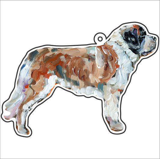 CMS-1185-C10 Saint Bernard Bag Charm | 0.125Acrylic Bag Charm | Case of 10