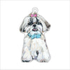 Shih Tzu White with Hair Bow | 0.25in. Acrylic Ornament | Mix and Match (any 10+)