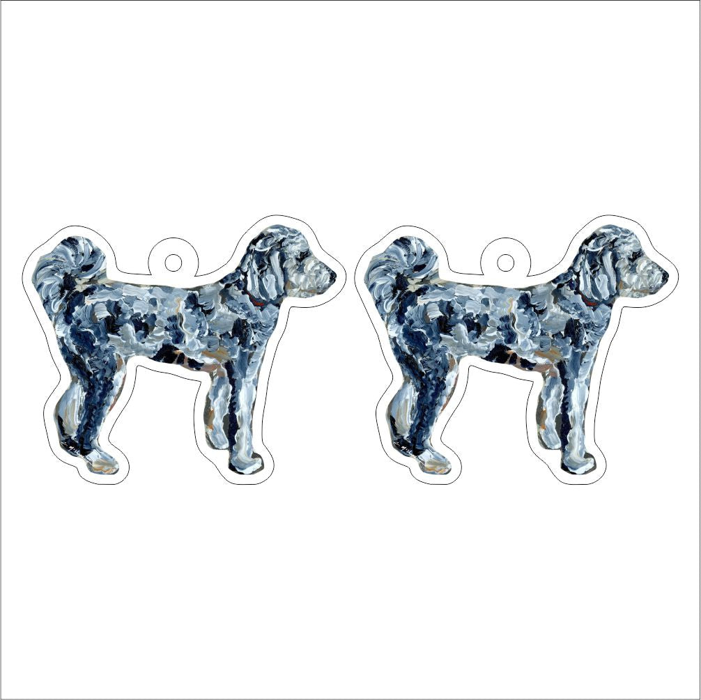 CMS-1203-C10 Aussiedoodle Standing Earring Pair | 0.125Acrylic Earring | Case of 10