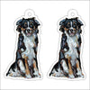 CMS-1204-C10 Australian Shepherd Black & White Tri Earring Pair | 0.125Acrylic Earring | Case of 10