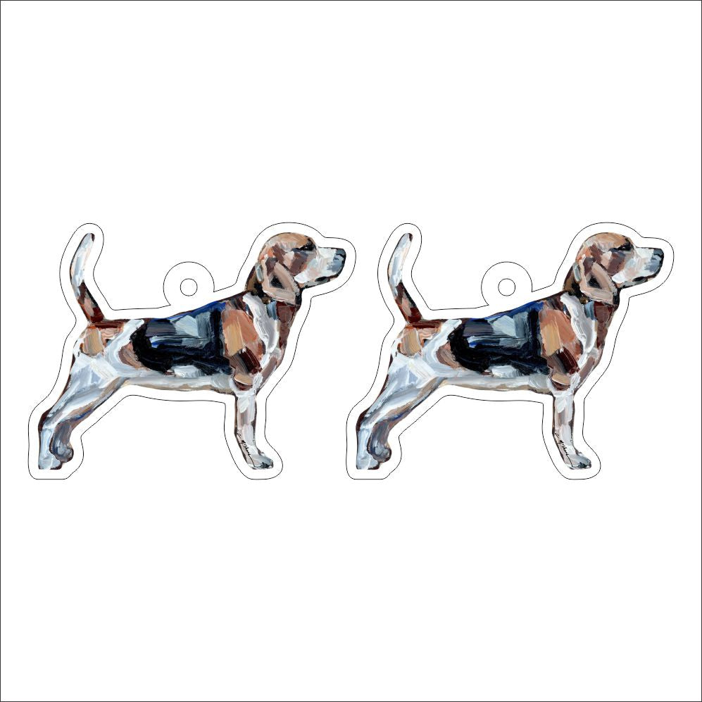 CMS-1209-C10 Beagle Earring Pair | 0.125Acrylic Earring | Case of 10