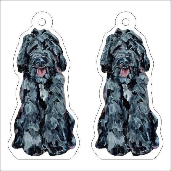 CMS-1214-C10 Black Small Doodle Earring Pair | 0.125Acrylic Earring | Case of 10