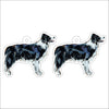CMS-1217-C10 Border Collie Earring Pair | 0.125Acrylic Earring | Case of 10