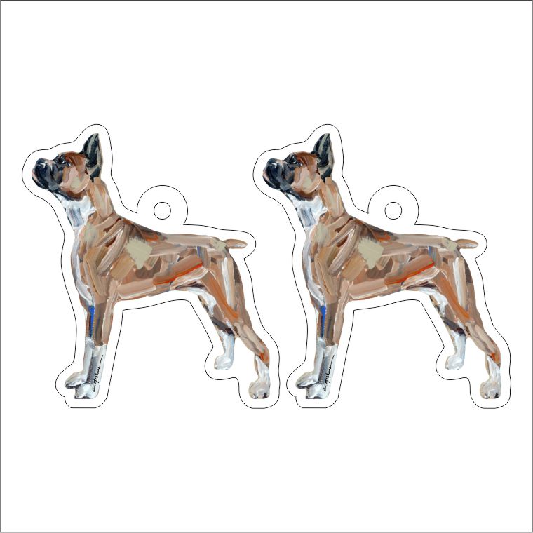 CMS-1219-C10 Boxer Earring Pair | 0.125Acrylic Earring | Case of 10