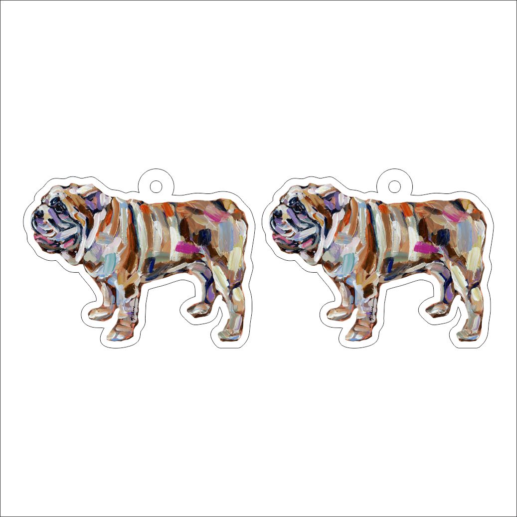 CMS-1223-C10 Bulldog Abstract Earring Pair | 0.125Acrylic Earring | Case of 10