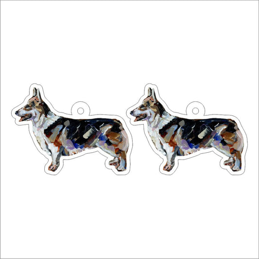 CMS-1240-C10 Corgi Tri Earring Pair | 0.125Acrylic Earring | Case of 10