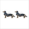 CMS-1242-C10 Dachshund Black & Tan Earring Pair | 0.125Acrylic Earring | Case of 10