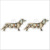 CMS-1243-C10 Dachshund Blonde Long-Haired Earring Pair | 0.125Acrylic Earring | Case of 10
