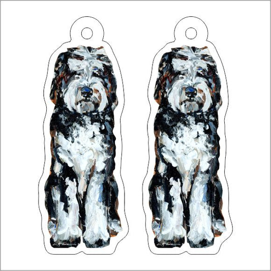 CMS-1246-C10 Doodle Black and White Earring Pair | 0.125Acrylic Earring | Case of 10