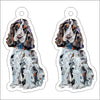 CMS-1253-C10 English Cocker Spaniel Tri Earring Pair | 0.125Acrylic Earring | Case of 10