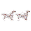 CMS-1255-C10 English Setter Light Earring Pair | 0.125Acrylic Earring | Case of 10