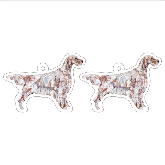 CMS-1255-C10 English Setter Light Earring Pair | 0.125Acrylic Earring | Case of 10
