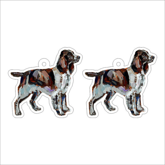 CMS-1256-C10 English Springer Spaniel Earring Pair | 0.125Acrylic Earring | Case of 10