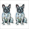 CMS-1257-C10 Frenchie Black & White Earring Pair | 0.125Acrylic Earring | Case of 10