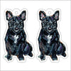 CMS-1258-C10 Frenchie Black Earring Pair | 0.125Acrylic Earring | Case of 10